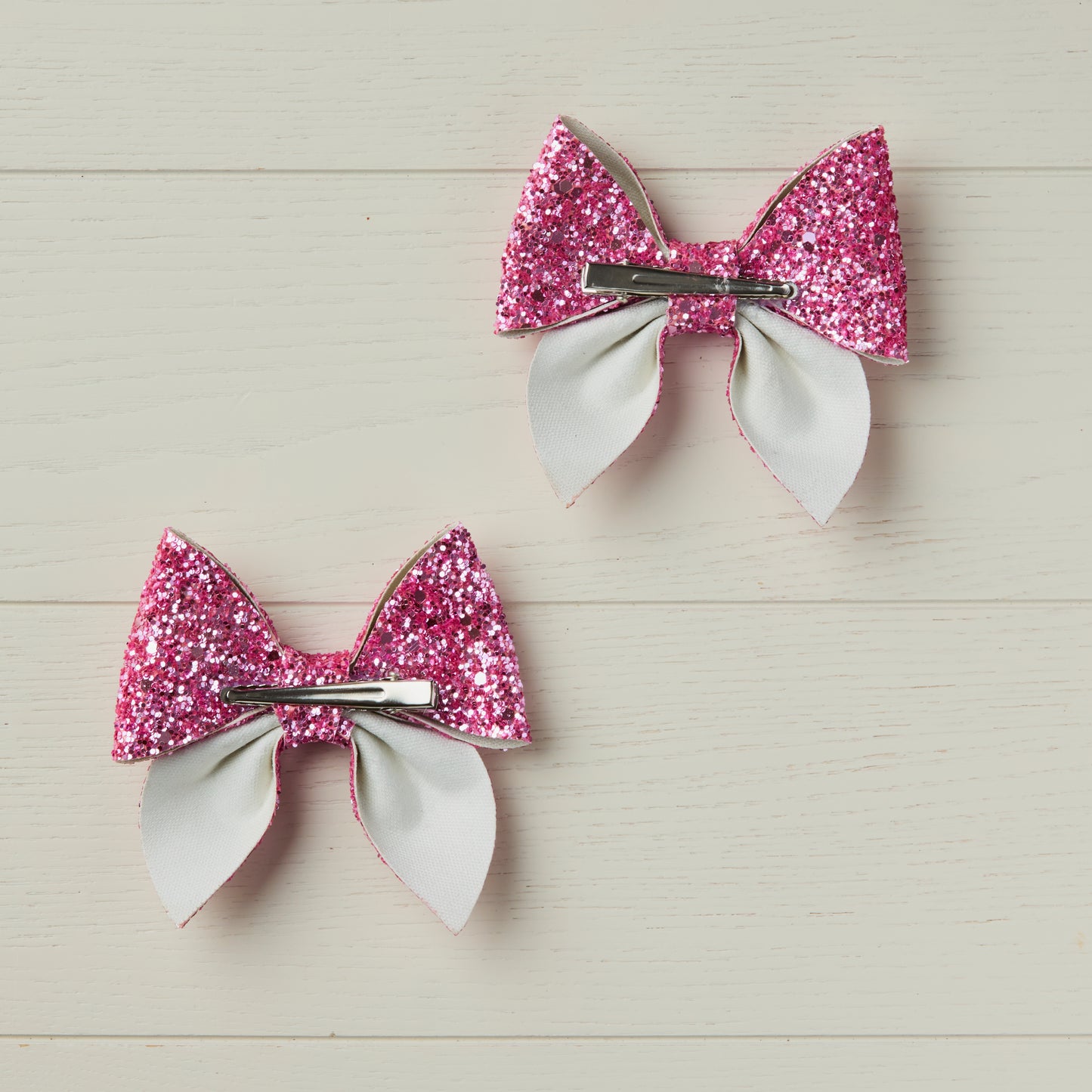 Pink Jazz Glitter Hair Bows