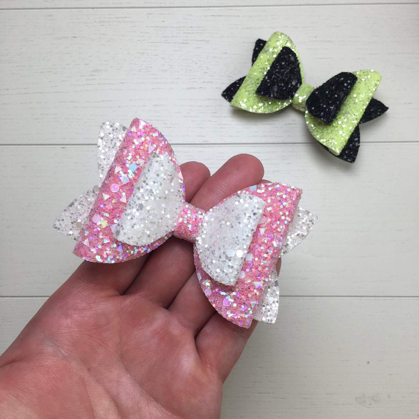 Custom Order 2pcs Wicked-inspired Glitter Hair Bows