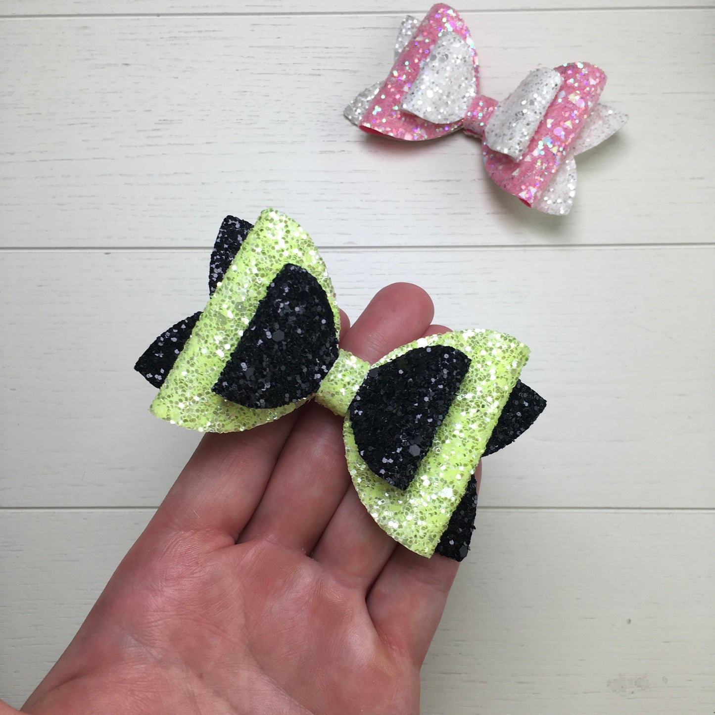Custom Order 2pcs Wicked-inspired Glitter Hair Bows