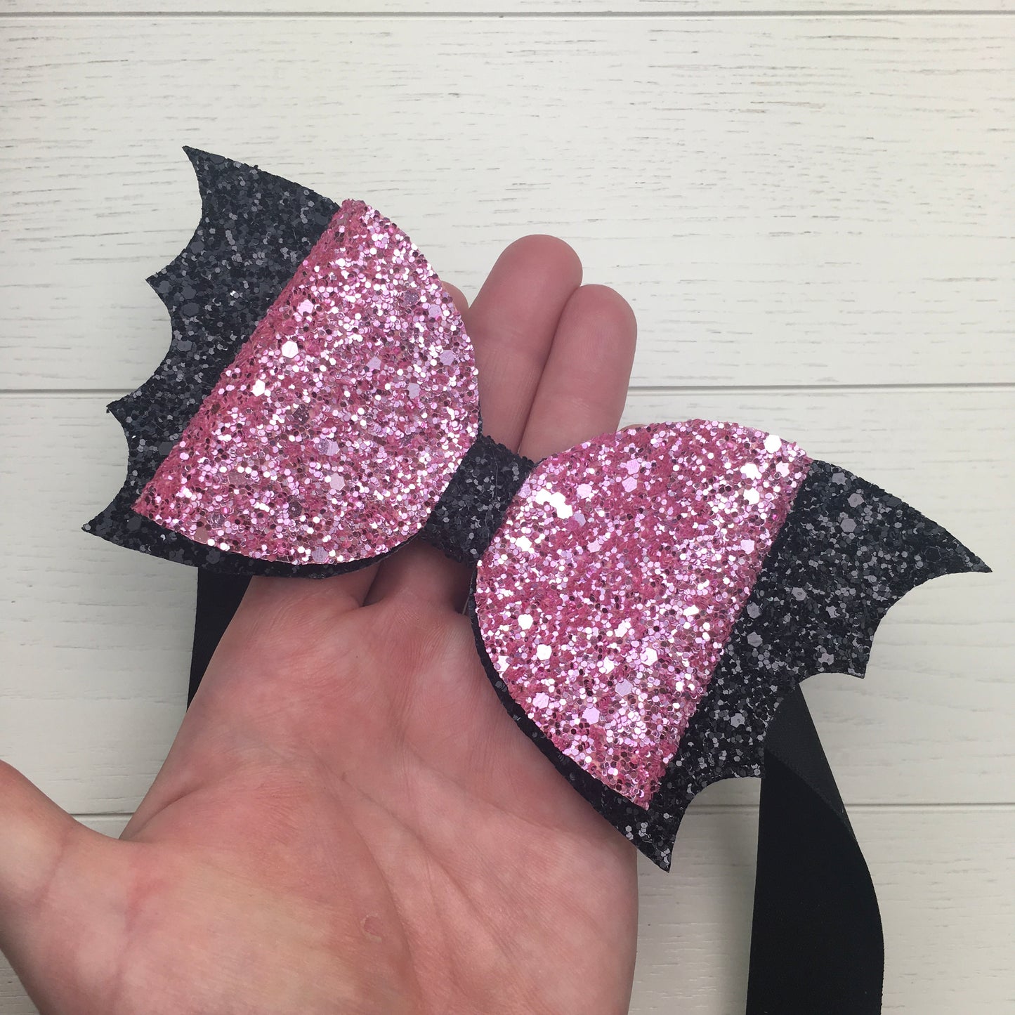 Custom Order - Large Pink Vampire Bow for Dog's Neck