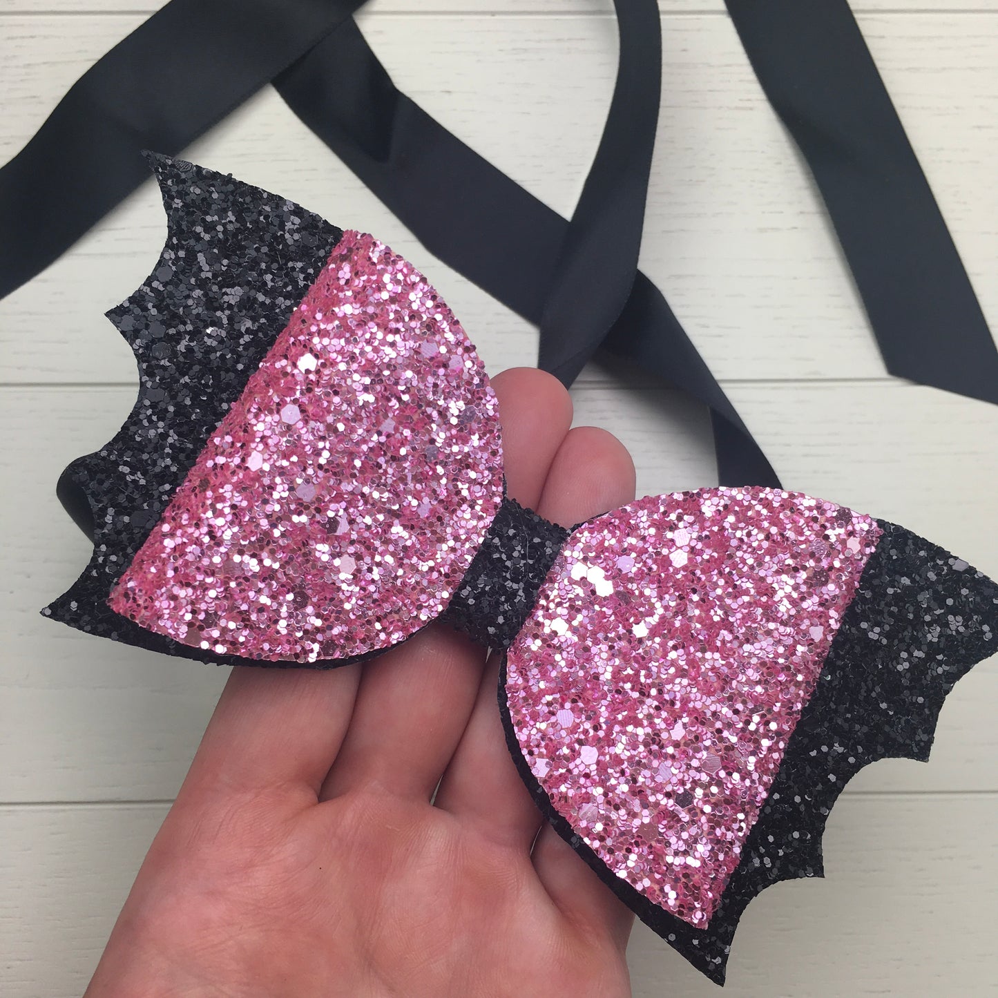 Custom Order - Large Pink Vampire Bow for Dog's Neck