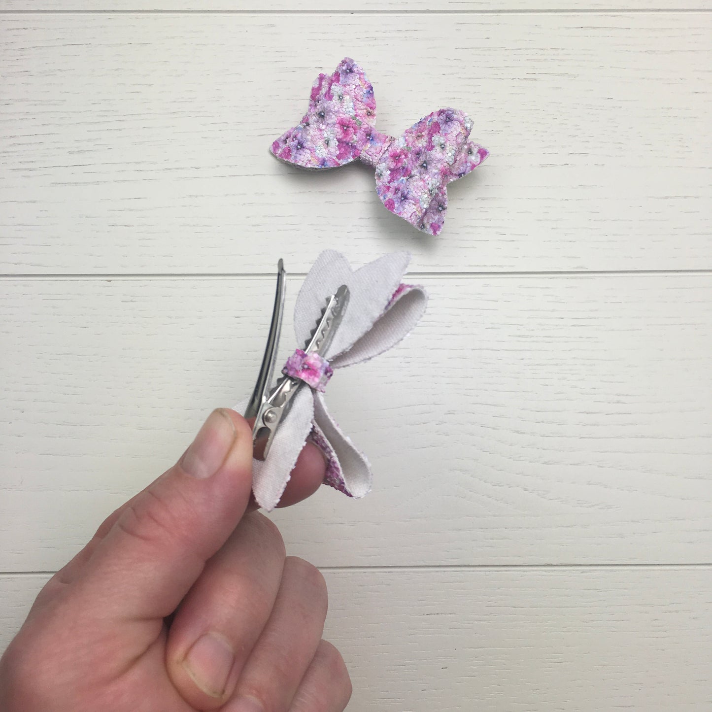 LIMITED EDITION 2 Floral Confetti Glitter Mini Hair Bows